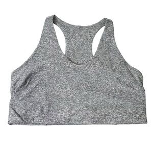 Zella Grey Scoop Neck Racerback Bra Size XL